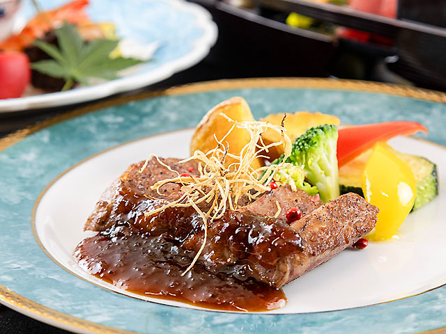 黒毛和牛のステーキ